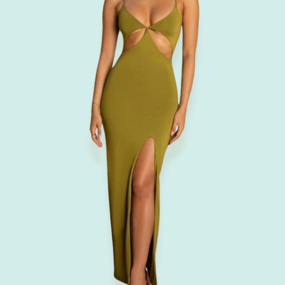 Women's Green Bodycon Beach Dress